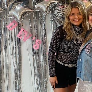 Black rhinestone bodysuit